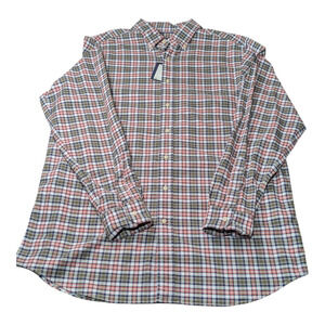 Cremieux - Men's - Plaid Button Up Shirt - Size XL Tall -Olive Navy & Orange NWT